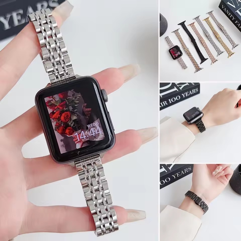 Slim SolidSteel Stainless Steel Strap for Apple Watch