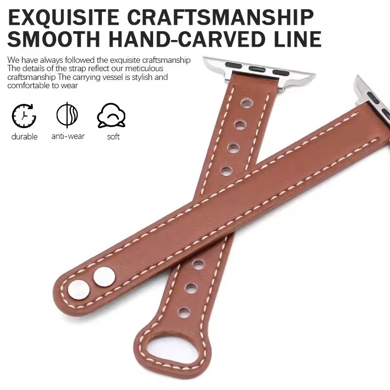 Slim Premium Genuine Leather For Apple Watch