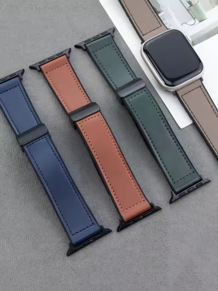 Velvet Leather Magnetic Strap For Apple Watch