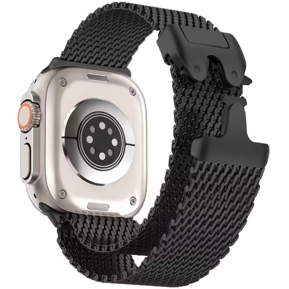 SnapLock Mesh Milanese Stainless Steel Strap for Apple Watch