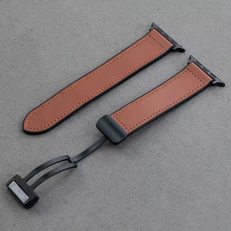 Velvet Leather Magnetic Strap For Apple Watch