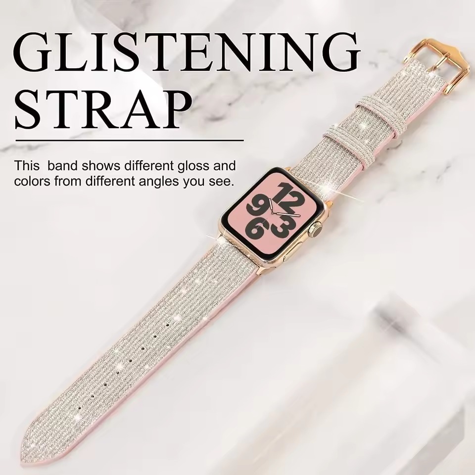 Glistening Glitter Silicone Strap for Apple Watch