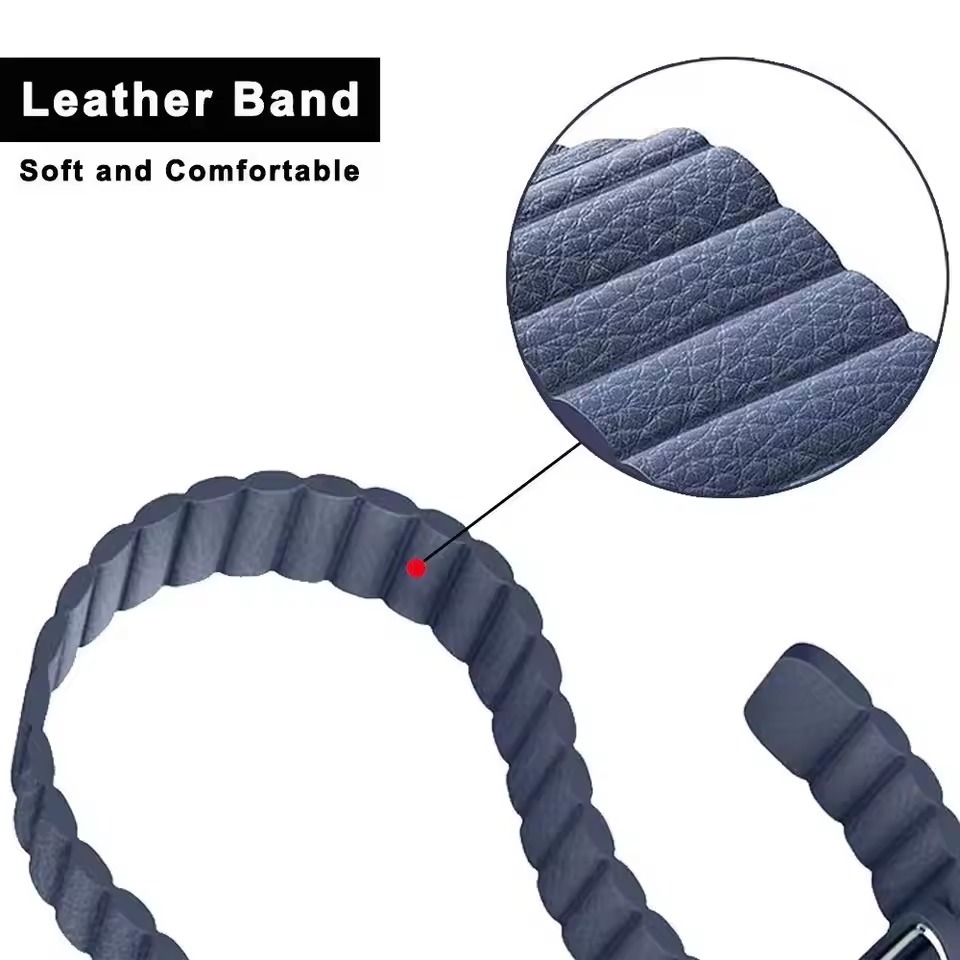 Leather Magnetic Textured Strap for Apple Watch