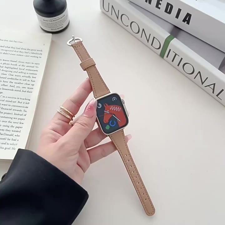 SlimAura Leather Strap for Apple Watch