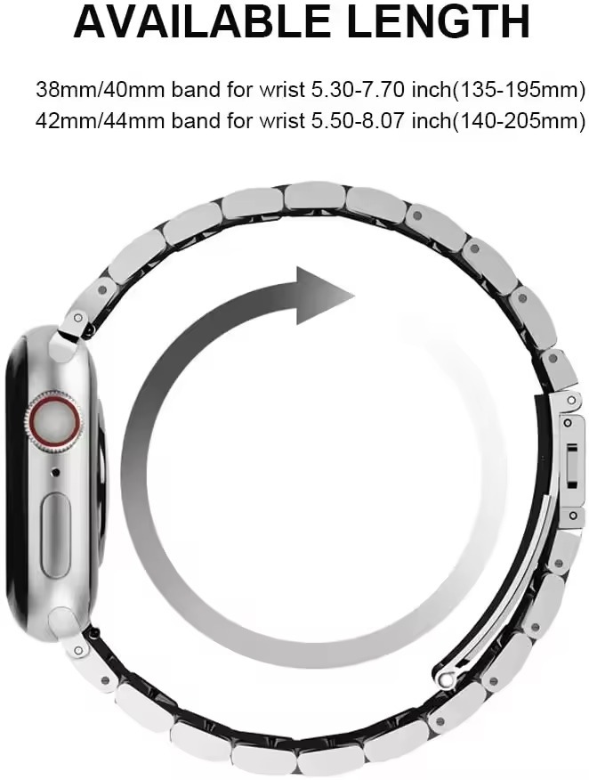 SolidSteel Premium Bracelet Stainless Strap for Apple Watch