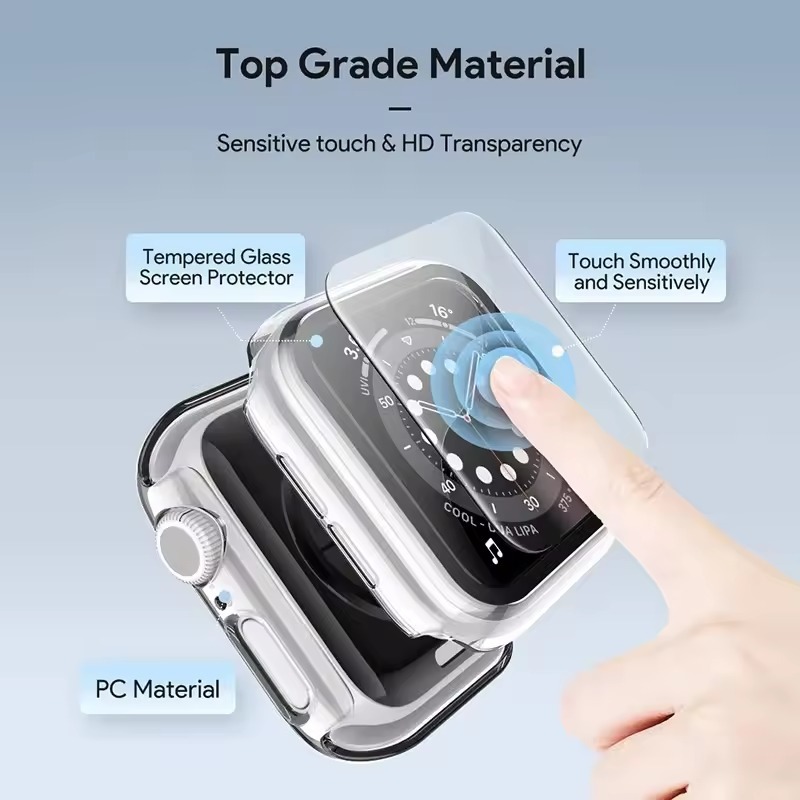 Protective HardCase with Tempered Glass for Apple Watch