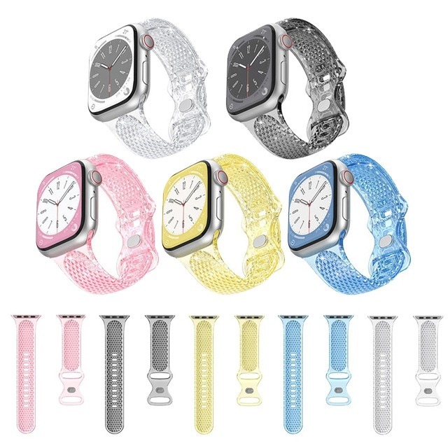 Crystal Transparent Silicone Strap For Apple Watch