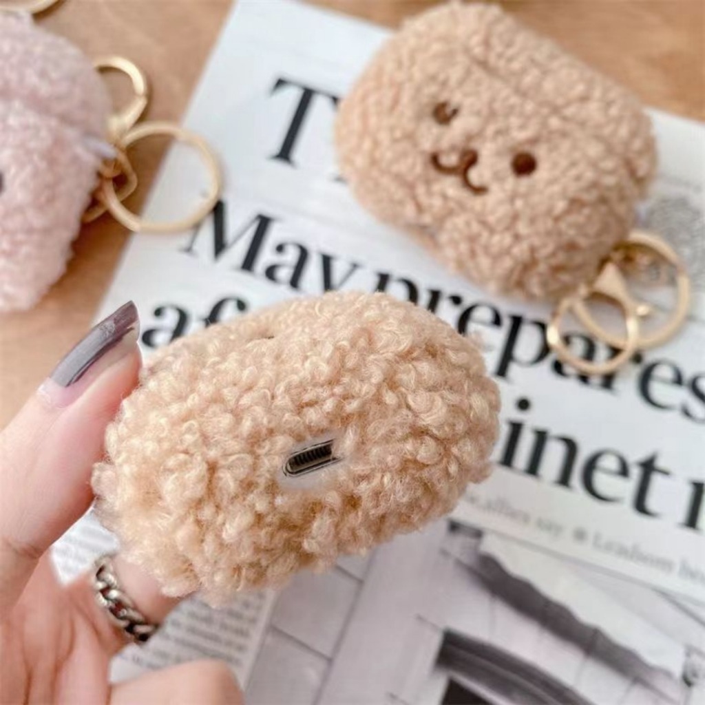 Fluffy Teddy AirPods Case