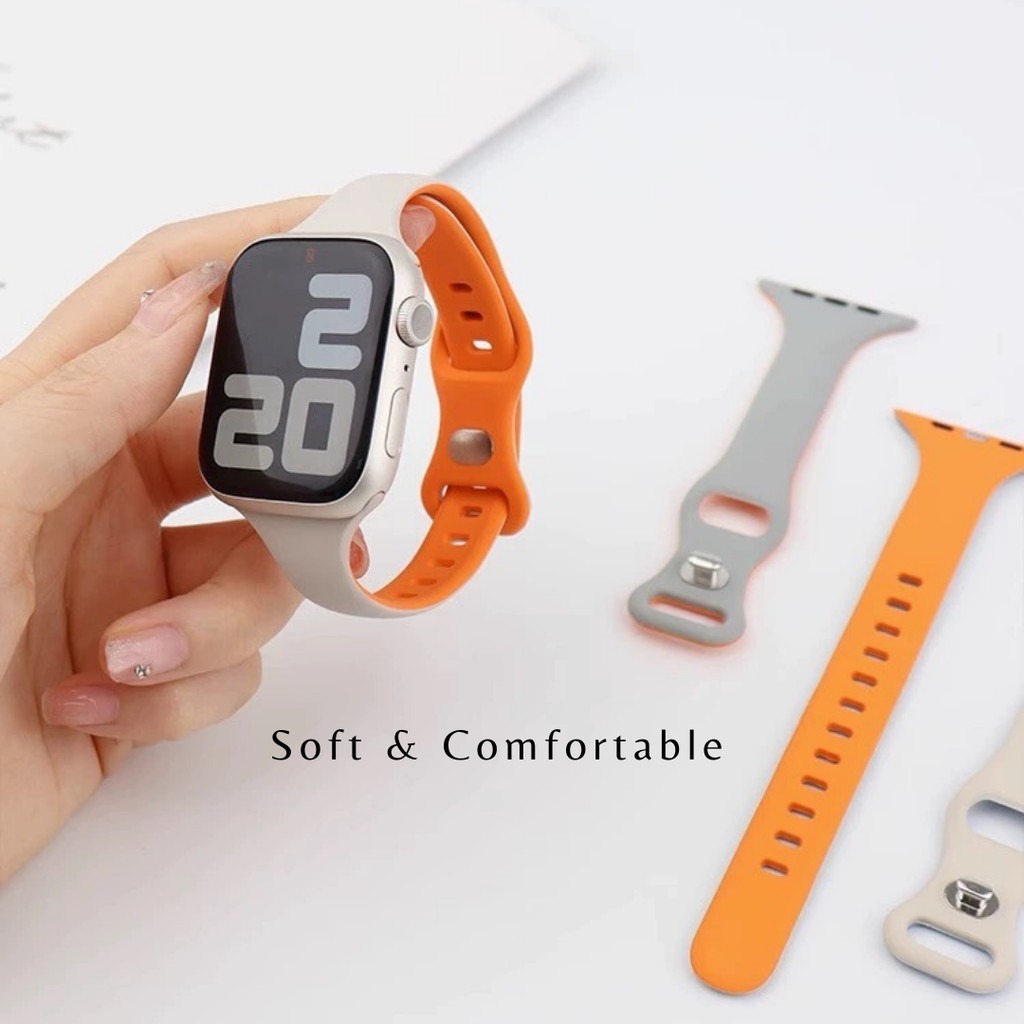 Slim Rubber Band Silicone Strap for Apple Watch