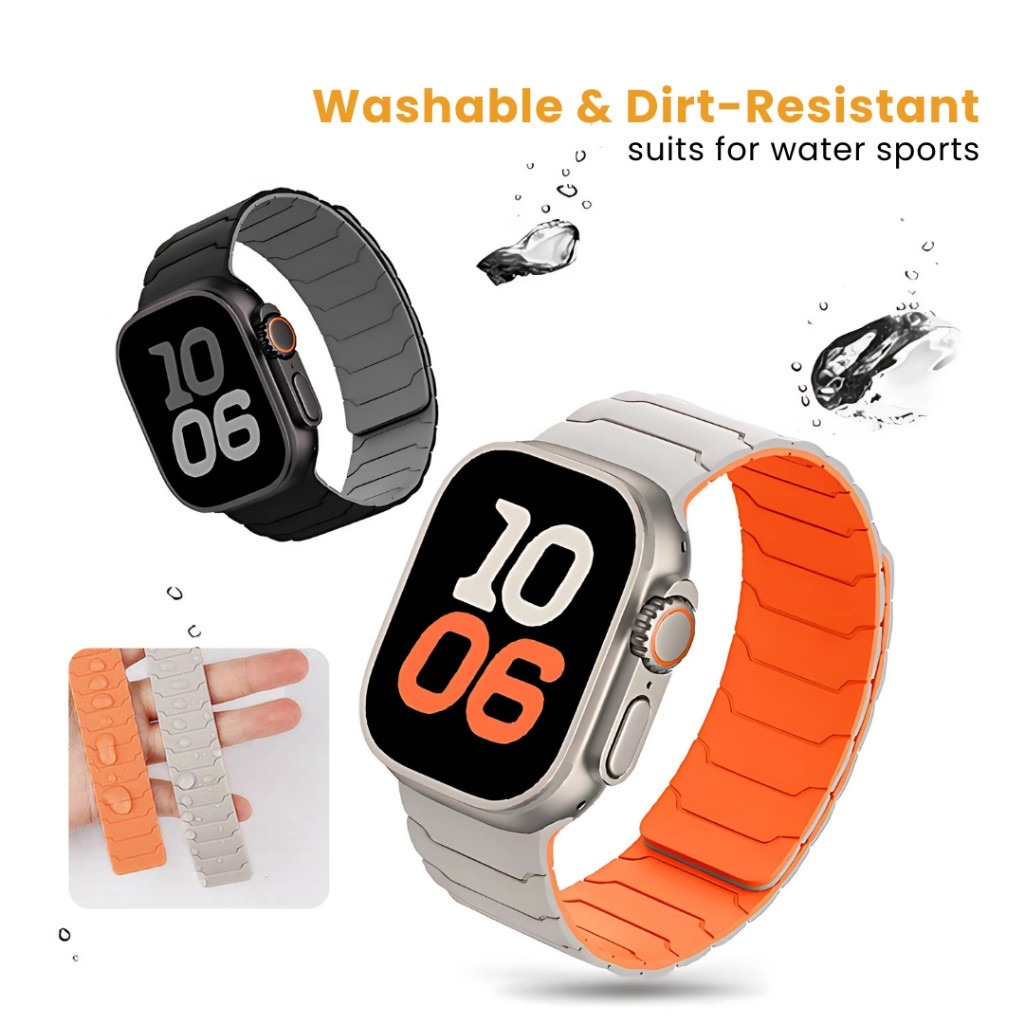 SnapLux Magnetic Silicone Strap For Apple Watch