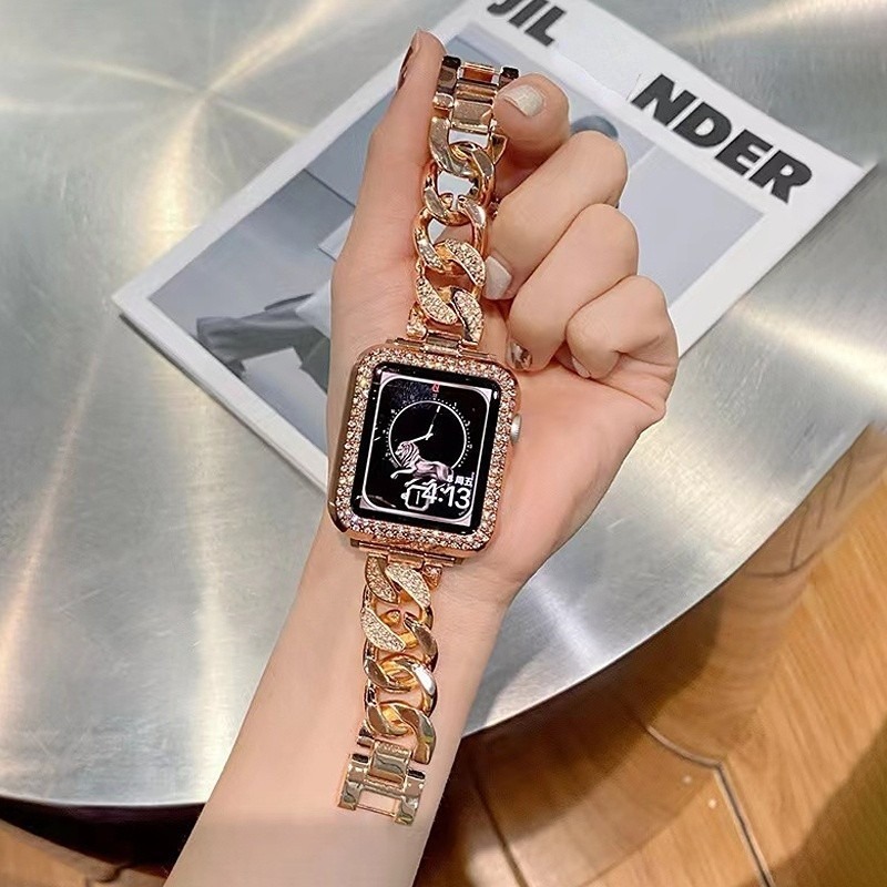 Aurelia Diamond Chain Bracelet Strap for Apple Watch