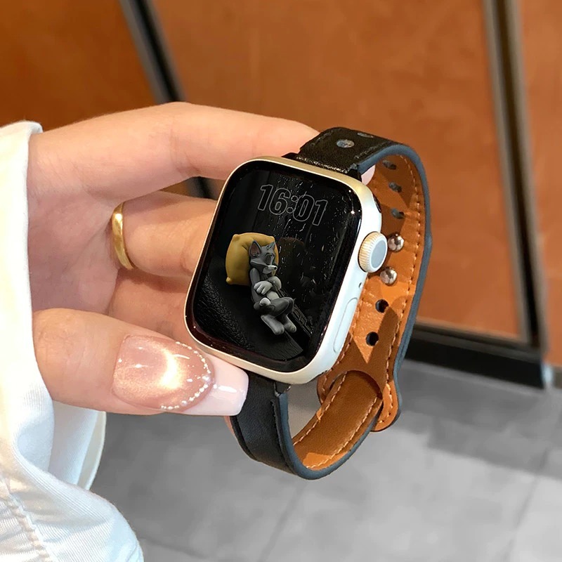 Slim Premium Genuine Leather For Apple Watch