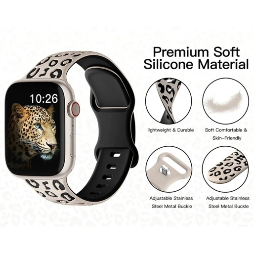 Image of Leopard Engraved Band for Apple Watch
