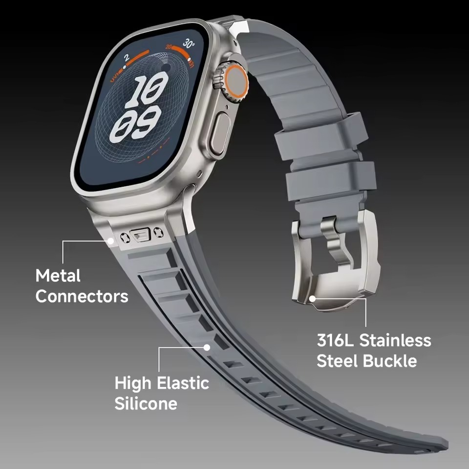 LuxyWild Rubber Strap for Apple Watch