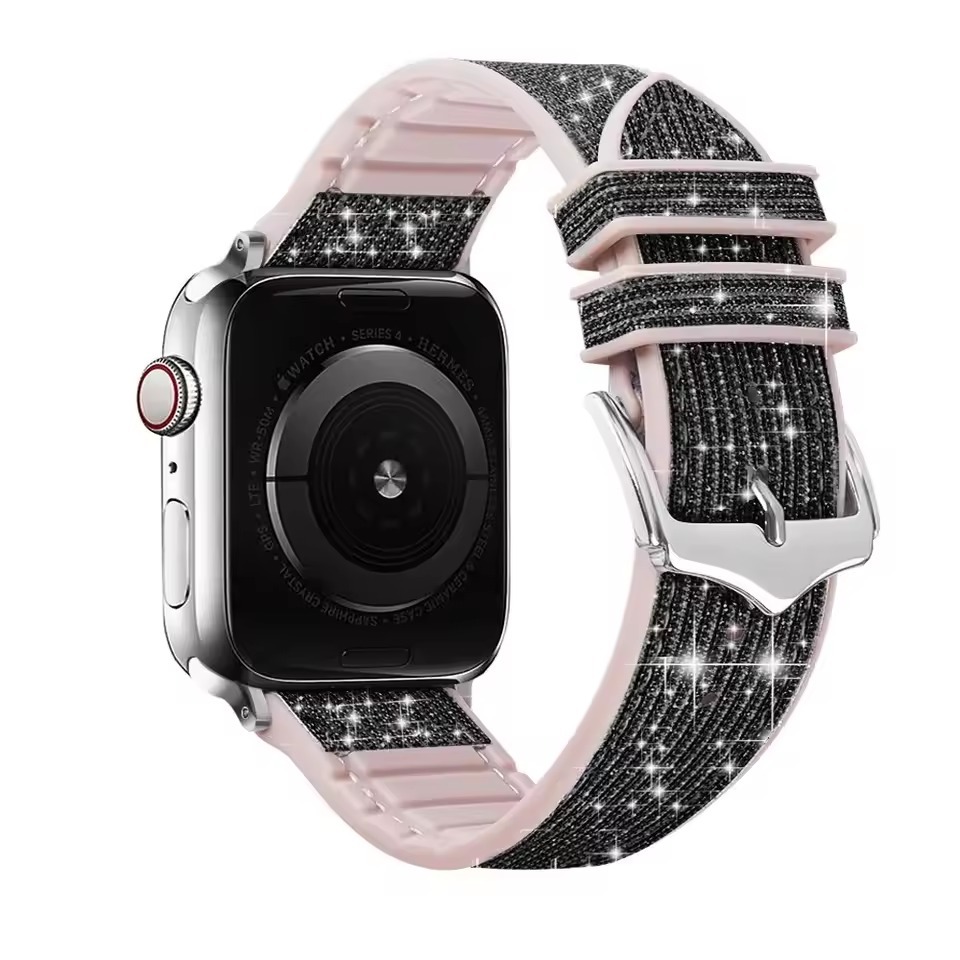 Glistening Glitter Silicone Strap for Apple Watch