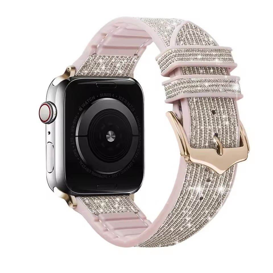 Glistening Glitter Silicone Strap for Apple Watch