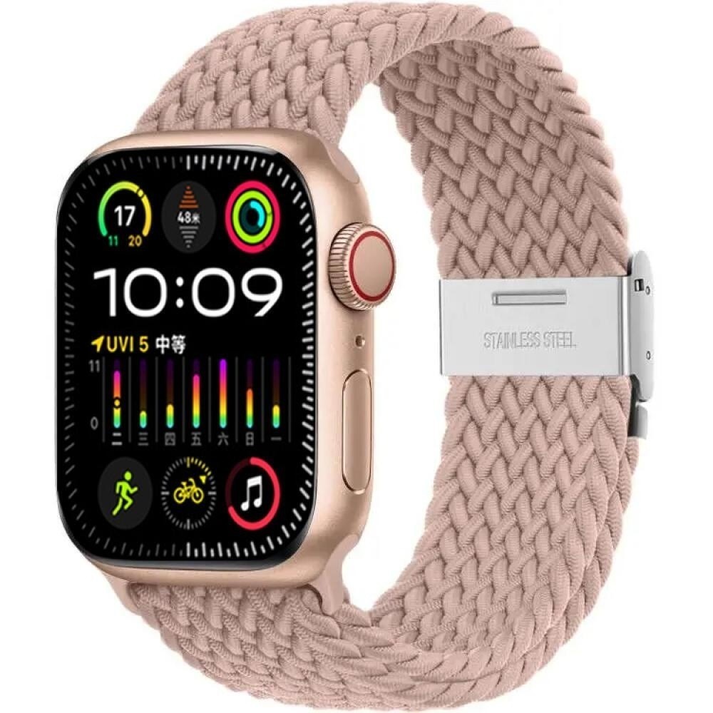 Braided Click-On Scrunchie Strap for Apple Watch