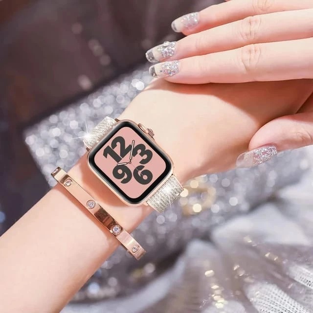 Glistening Glitter Silicone Strap for Apple Watch