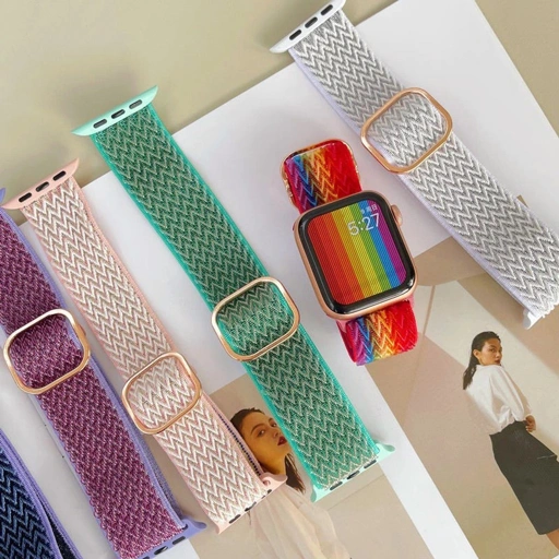 Image of Fabric Nylon Elastic  Strap for Apple Watch