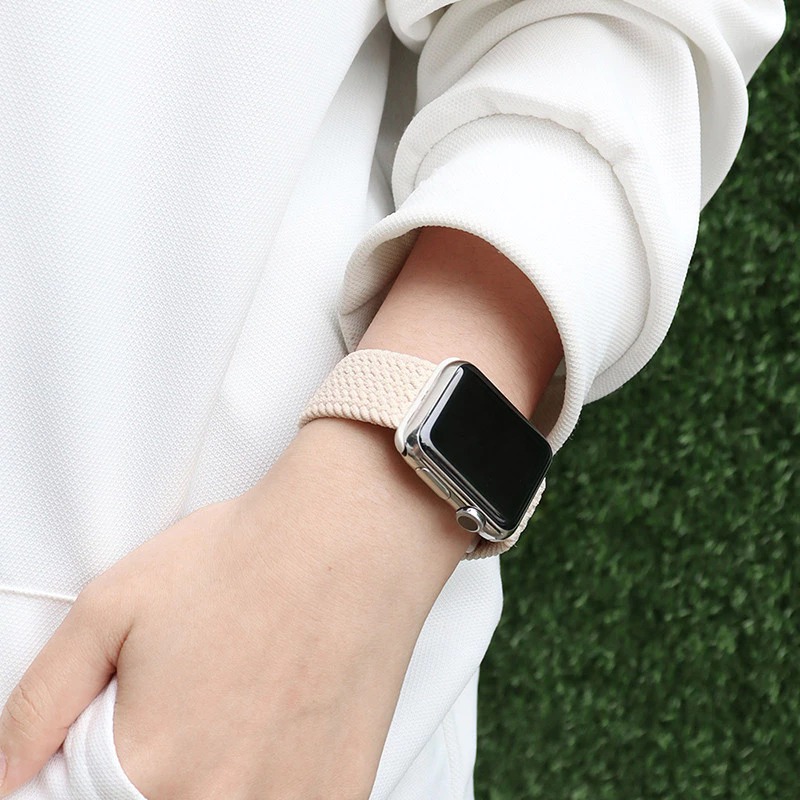 Braided Click-On Scrunchie Strap for Apple Watch