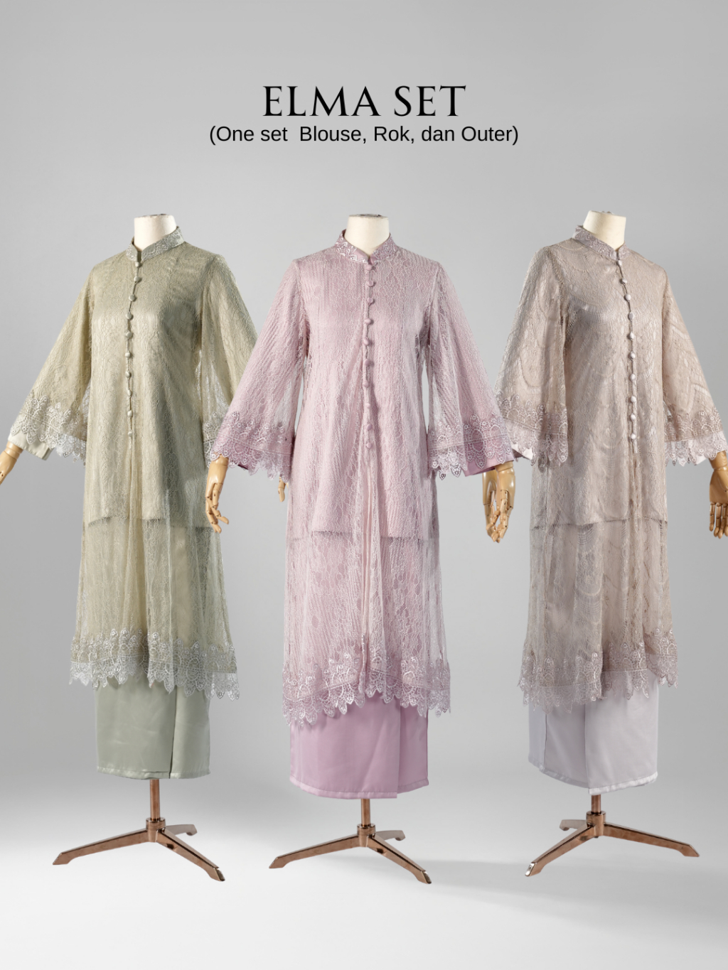 Elma Set (Inner blouse, Rok, Outer)
