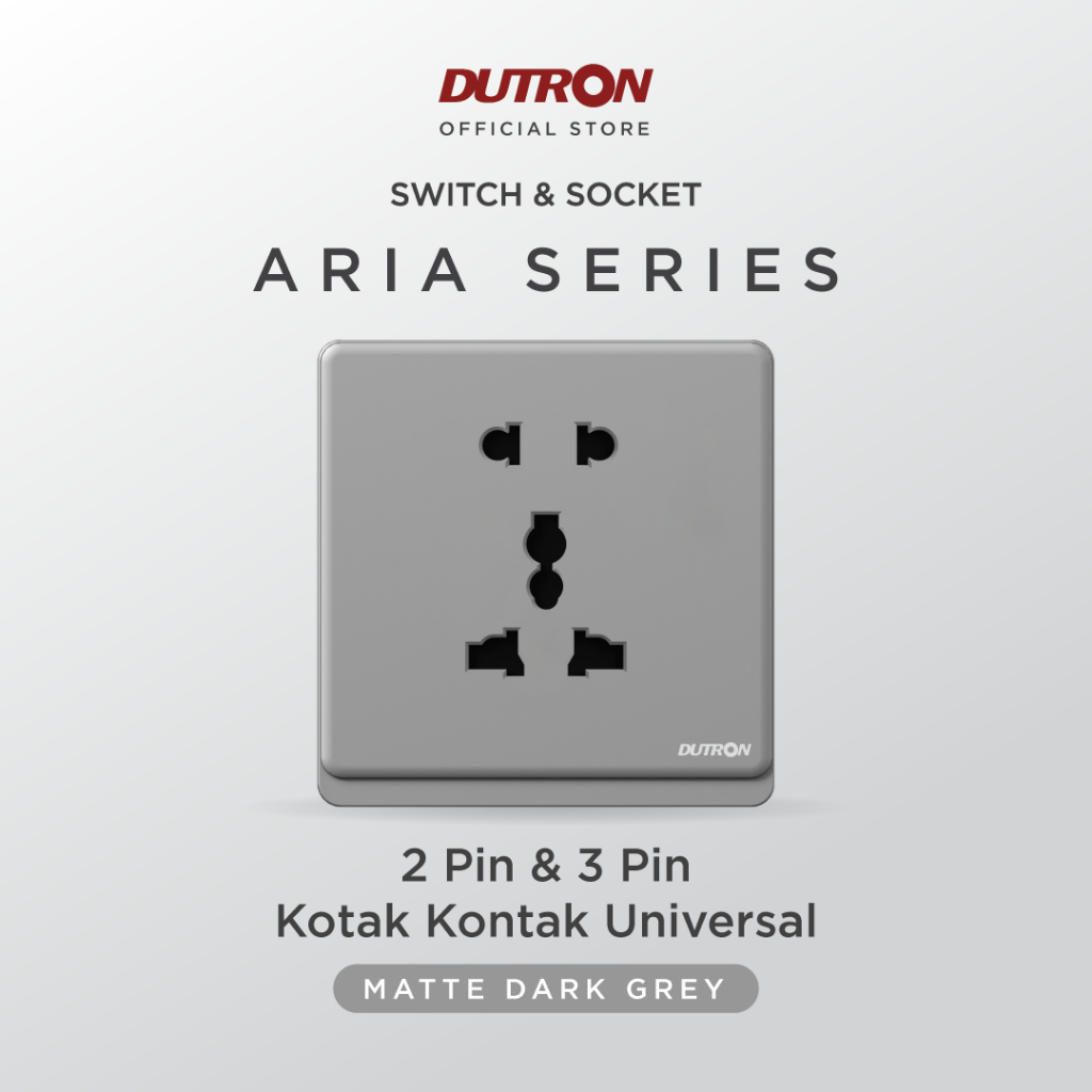 DUTRON ARIA Series Dark Grey Stop Kontak Universal