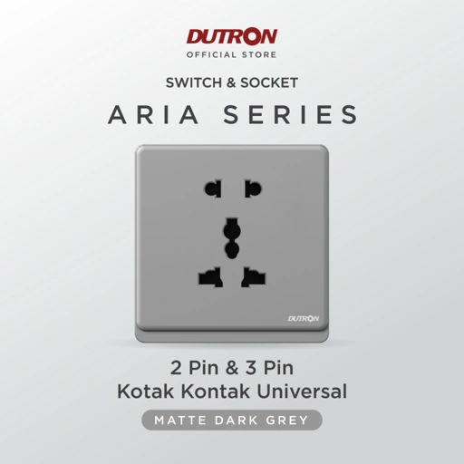 Image of DUTRON ARIA Series Dark Grey Stop Kontak Universal