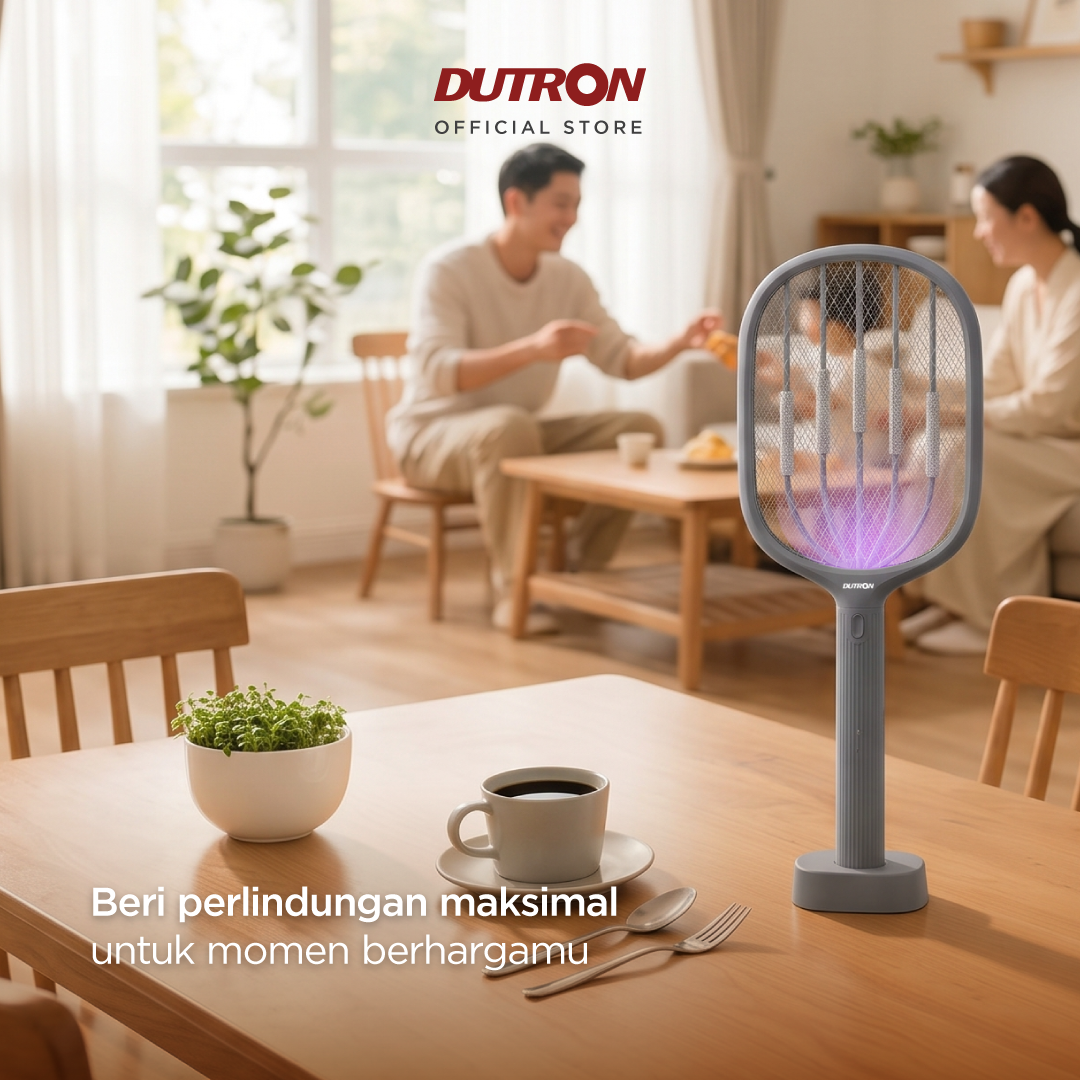 DUTRON Raket Nyamuk Listrik UV MosiBlitz Rechargeable 500 mAh Lithium Battery