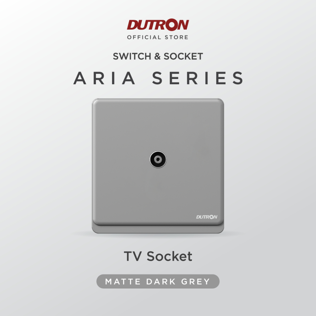 DUTRON ARIA Series Dark Grey TV Socket