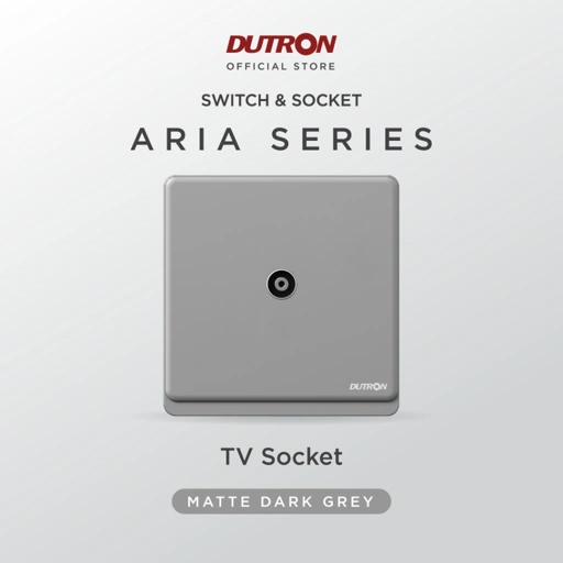 Image of DUTRON ARIA Series Dark Grey TV Socket / Outlet TV