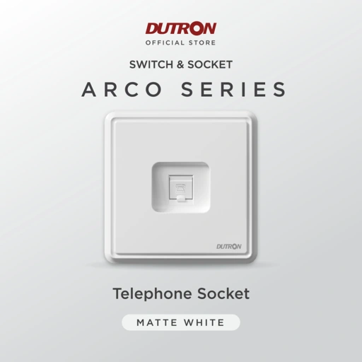 Image of DUTRON ARCO Series White Telephone Socket