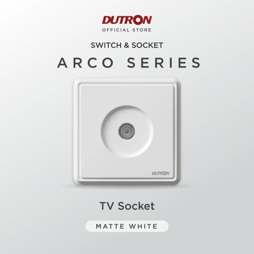 Image of DUTRON ARCO Series White TV Socket