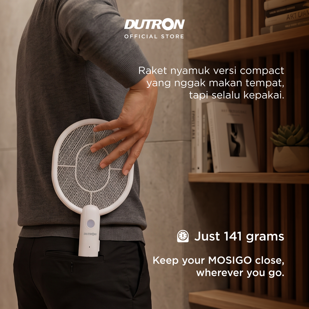 DUTRON Raket Nyamuk Mini Listrik UV MosiGo Rechargeable