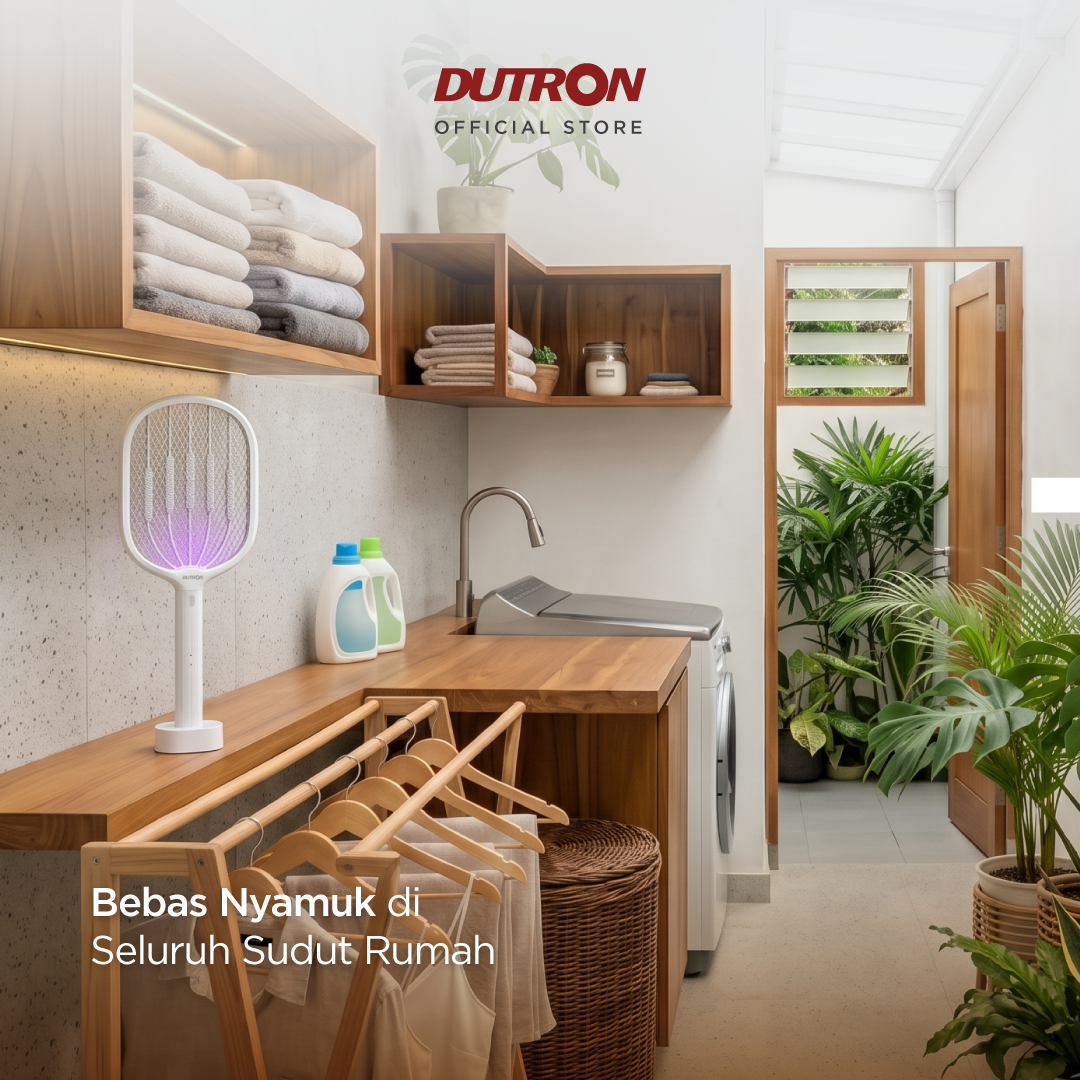 DUTRON Raket Nyamuk Listrik UV MosiBlitz Rechargeable 500 mAh Lithium Battery