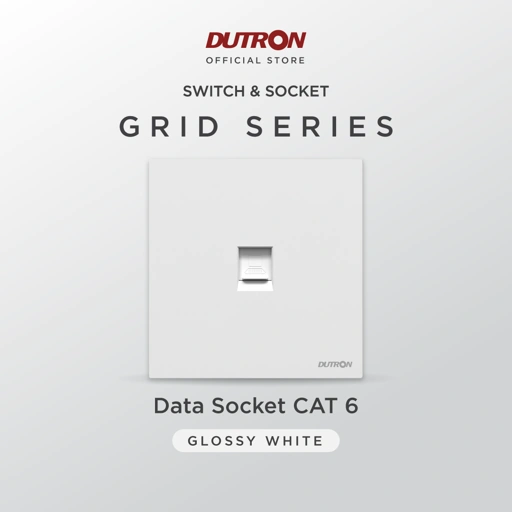 Image of DUTRON GRID Series White Data Socket CAT 6