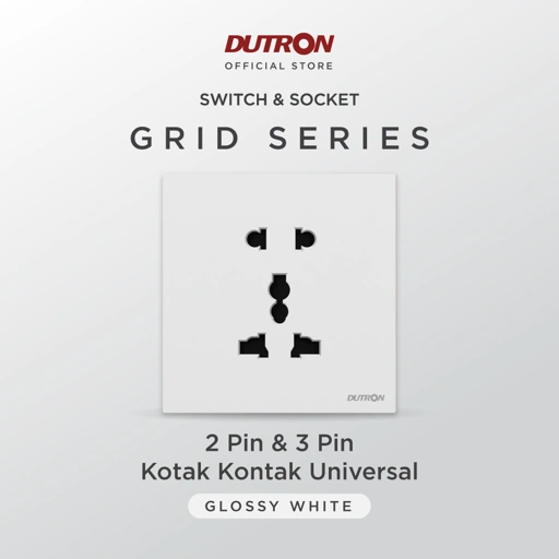 Image of DUTRON GRID Series White Stop Kontak Universal