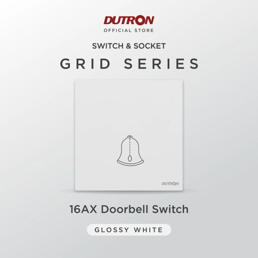 Image of DUTRON GRID Series White Saklar Bell