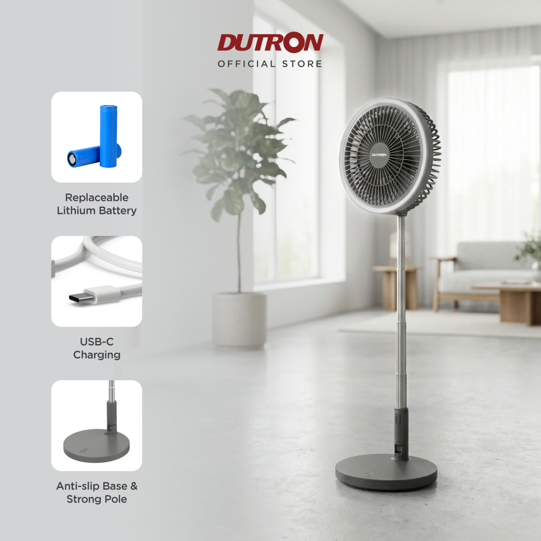 DUTRON Foldy Max Breeze - Kipas Angin Portable 3 in 1