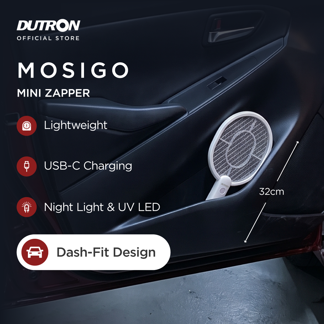 DUTRON Raket Nyamuk Mini Listrik UV MosiGo Rechargeable