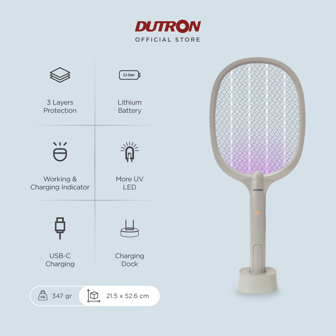 DUTRON Raket Nyamuk UV Mosiguard