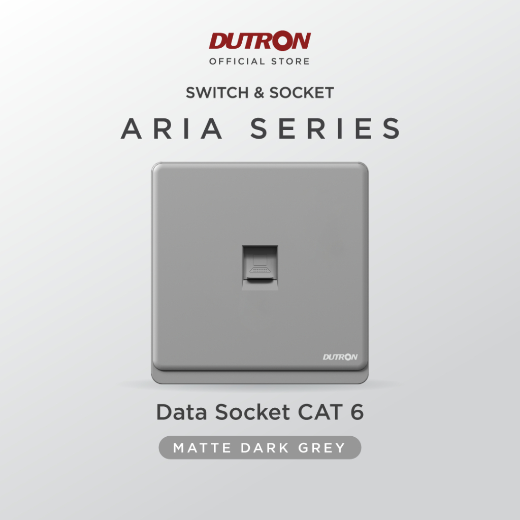DUTRON ARIA Series Dark Grey Data Socket CAT 6