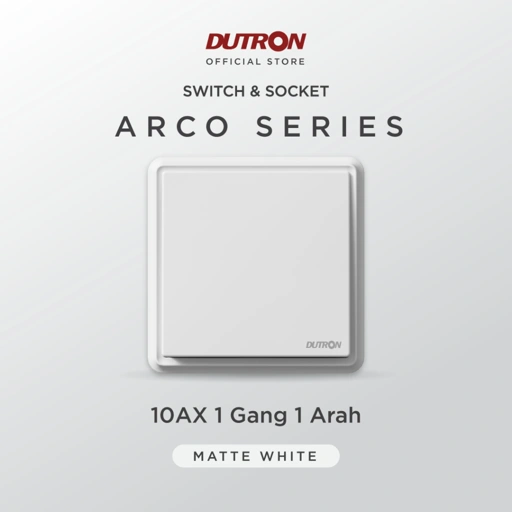 Image of DUTRON ARCO Series White Saklar 1 Gang 1 Arah