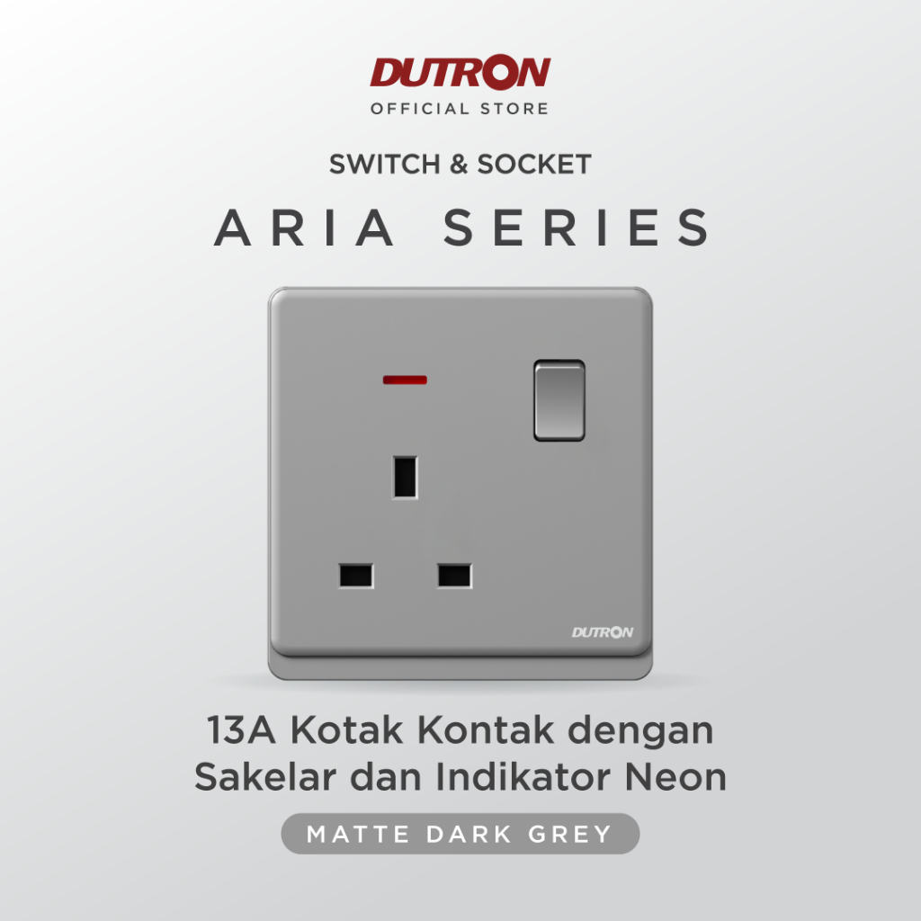 DUTRON ARIA Series Dark Grey Stop Kontak AC