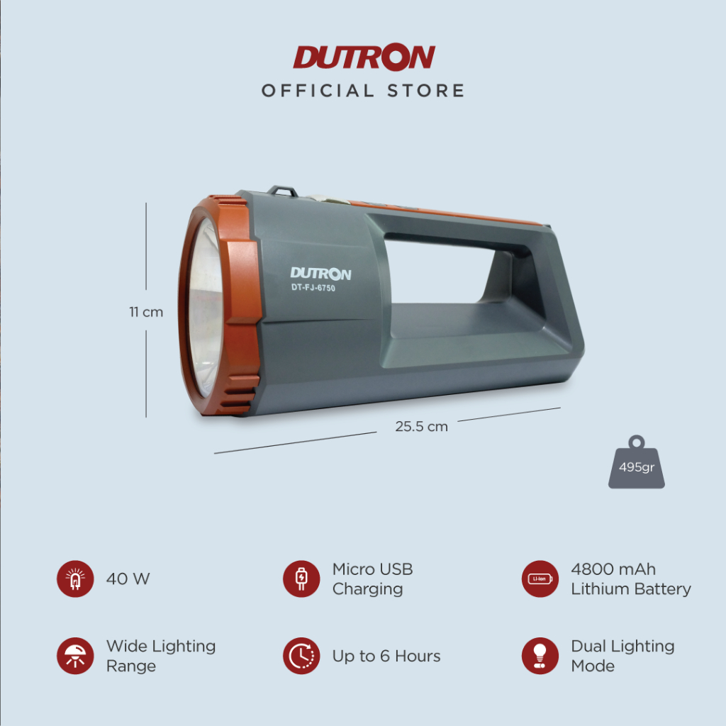 DUTRON Senter LED Jumbo Valeo Pro 40 Watt + 20 Watt