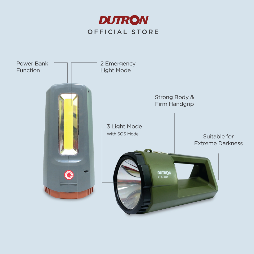 DUTRON Senter LED Jumbo Valeo 30 Watt + 15 Watt