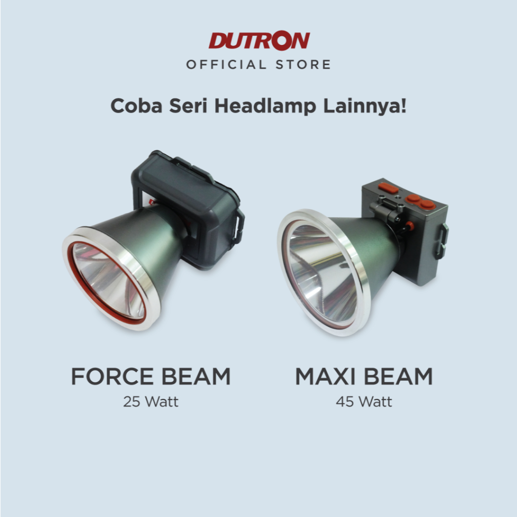 DUTRON Senter Kepala LED Terra Beam Hiking Outdoor Rechargeable Water Resistant 30 Watt