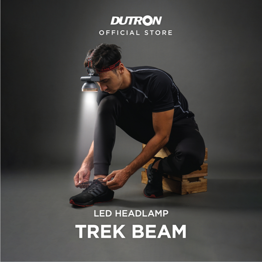 DUTRON Senter Kepala LED Trek Beam Hiking Outdoor Rechargeable 30 Watt