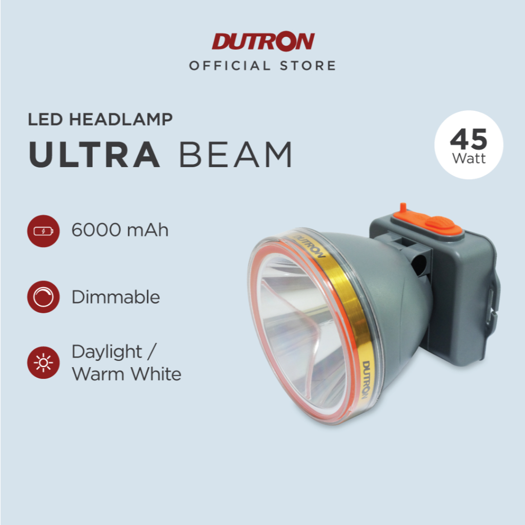 DUTRON Senter Kepala LED Ultra Beam Hiking Outdoor Jumbo 45 Watt
