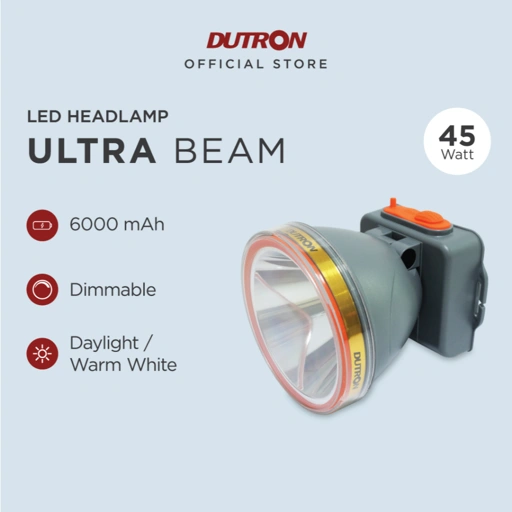 Image of DUTRON Senter Kepala LED Ultra Beam Hiking Outdoor Jumbo 45 Watt
