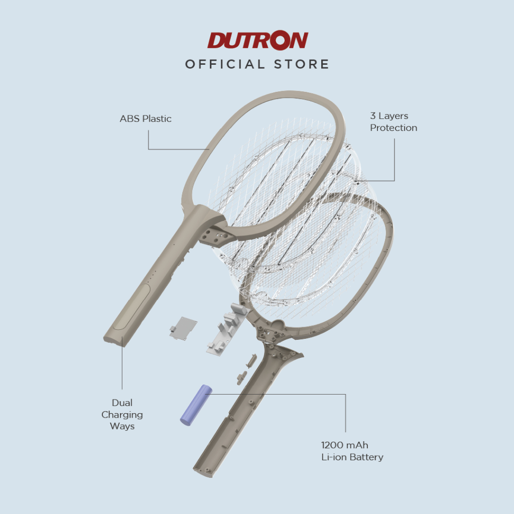 DUTRON Raket Nyamuk UV Mosiguard